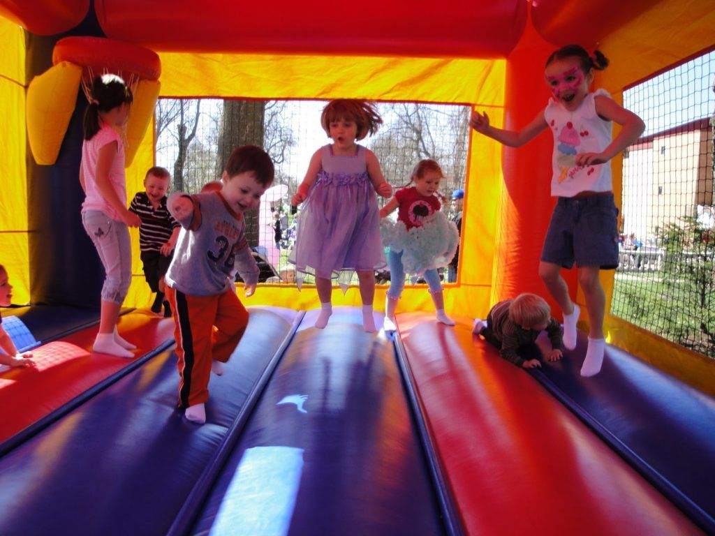 Bounce house party time.