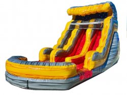 15ft Volcanic Splash Double Lane Water Slide